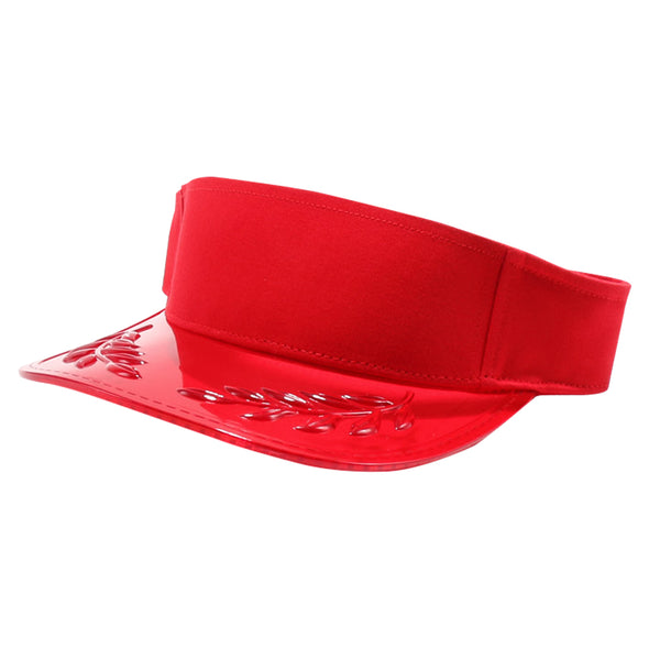 PB317 Pitbull Cambridge Transparent Bayleaf Sun Visor [Red]