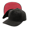 PB283 5-Panel Suede Snapback [Black/Red]