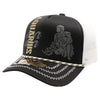 ZDAQ06 AMAZE-IN ZODIAC AQUARIUS ROPE SPONGE TRUCKER [BLACK/WHITE]