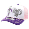 ZDAR07 AMAZE-IN ZODIAC ARIES ROPE SPONGE TRUCKER [WHITE/PURPLE/PINK]