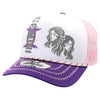 ZDGM07 AMAZE-IN ZODIAC GEMINI ROPE SPONGE TRUCKER [WHITE/PURPLE/PINK]