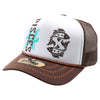 ZDPC04 AMAZE-IN ZODIAC PISCES ROPE SPONGE TRUCKER [WHITE/BROWN]