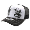 ZDSA03 AMAZE-IN ZODIAC SAGITTARIUS ROPE SPONGE TRUCKER [WHITE/BLACK]