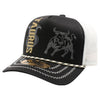 ZDTR06 AMAZE-IN ZODIAC TAURUS ROPE SPONGE TRUCKER [BLACK/WHITE]