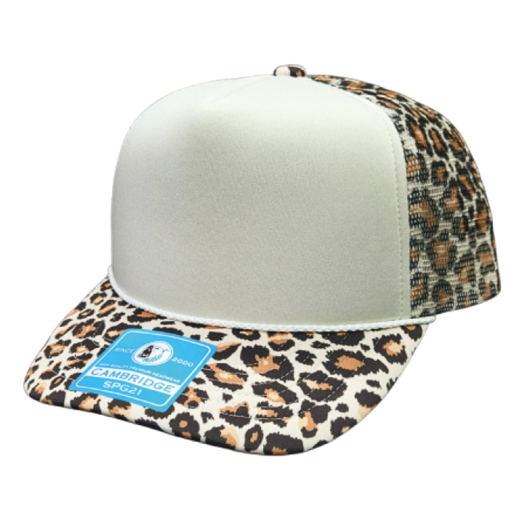 SPG21 5 Panel Leopard Sponge Trucker – CHOICE CAP, INC.