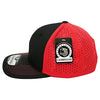 PB258 Pit Bull Cambridge Perforated Snapback Hats [Black/Red]