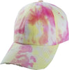 PB255 Pit Bull Cambridge Plain Tie Dye Vintage Cotton Dad Hat [Pink/Vanilla]