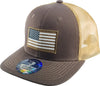 HC2197 Pit Bull Cambridge US FLAG MESH Hats[D.Brown/Brown]