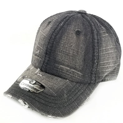 PB136V Pit Bull Distressed Vintage Cotton Twill Dad Hat [Black denim]