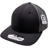 PB258 Pit Bull Cambridge Perforated Snapback Hats  [Black/Charcoal]