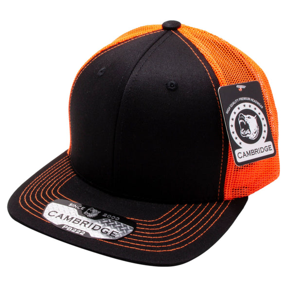 Black/Neon Orange Pitbull Cambridge Trucker Hat
