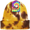 PB266 Pit Bull Tie Dye Cuffed Knit Beanie Hats [Brown/Mustard]