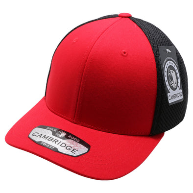 PB237 Pit Bull Cambridge Micro Mesh Back Trucker Hat [Red/Black]