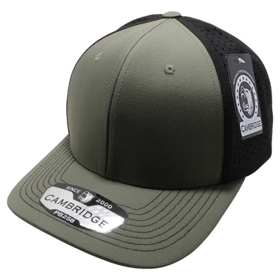 PB258 Pit Bull Cambridge Perforated Snapback Hats [Olive/Black]