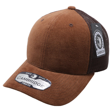 PB235 Pit Bull Cambridge Corduroy Trucker Hat [Brown]