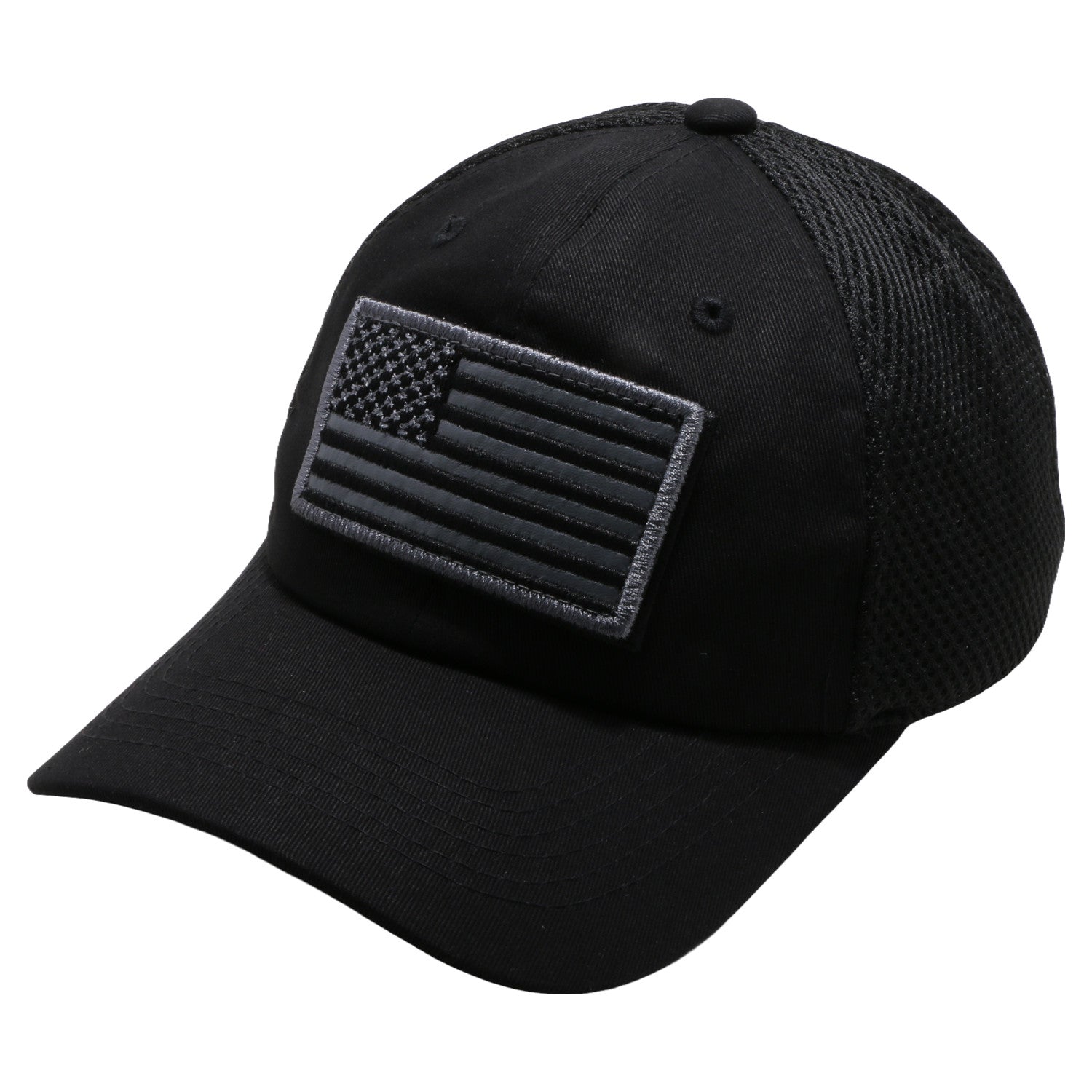 Black Baseball Cap with Velcro Patch {Cap} Black Baseball Cap with Velcro Patch {Cap}