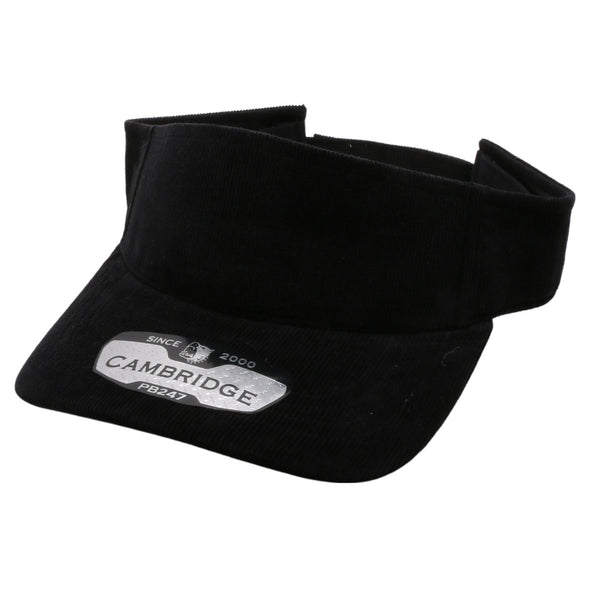 PB247 Pit Bull Corduroy Sun Visor Hats  [Black]