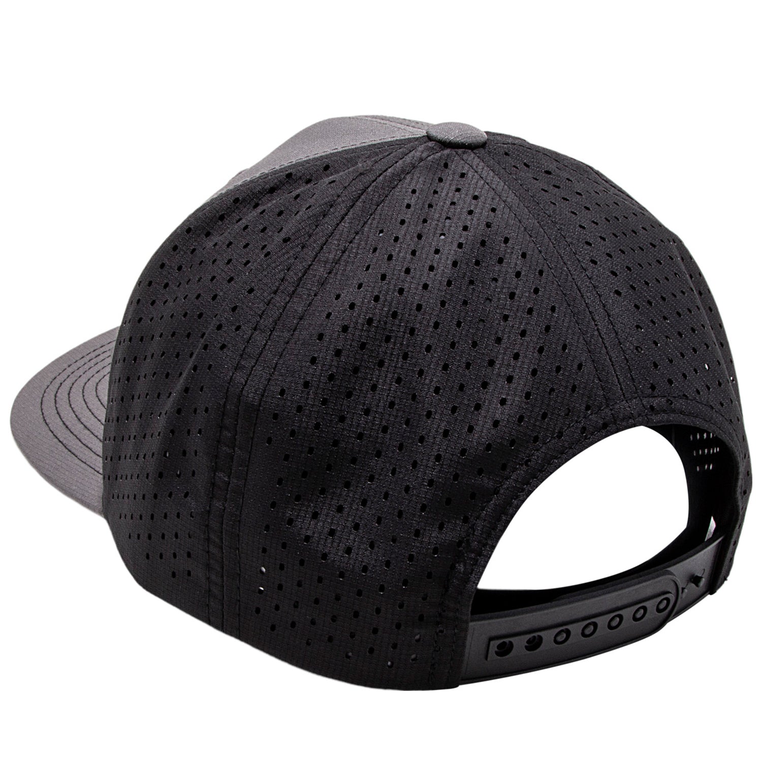 PB258 Pit Bull Cambridge Perforated Snapback Hats [Charcoal/Black]