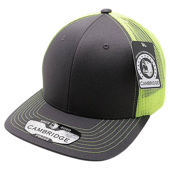 Charcoal/Neon Yellow Pitbull Cambridge Trucker Hat