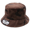 Dark Brown PB261 Pit Bull Cambridge Shiny Camouflage or Printed Army Swirl Fabric Casual Bucket Hats