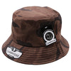 Dark Brown PB261 Pit Bull Cambridge Shiny Camouflage or Printed Army Swirl Fabric  Casual Bucket Hats
