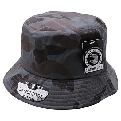 Dark Grey PB261 Pit Bull Cambridge Shiny Camouflage or Printed Army Swirl Fabric Bucket Hats