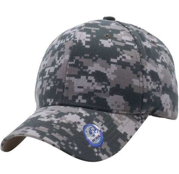PB128C Pit Bull  Hook And Loop Backstrap With Camo Curved Caps [D.Camo]