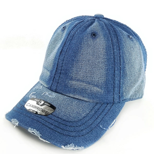 PB136V Pit Bull Distressed Vintage Cotton Twill Dad Hat [Denim]