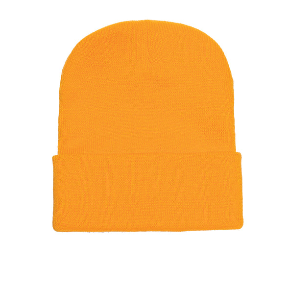 PB179 Pitbull Cambridge Cuffed Knit Beanie Hats [Gold]