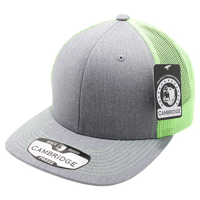 Heather Gray/Neon Green Pitbull Cambridge Heather Gray Trucker Hat
