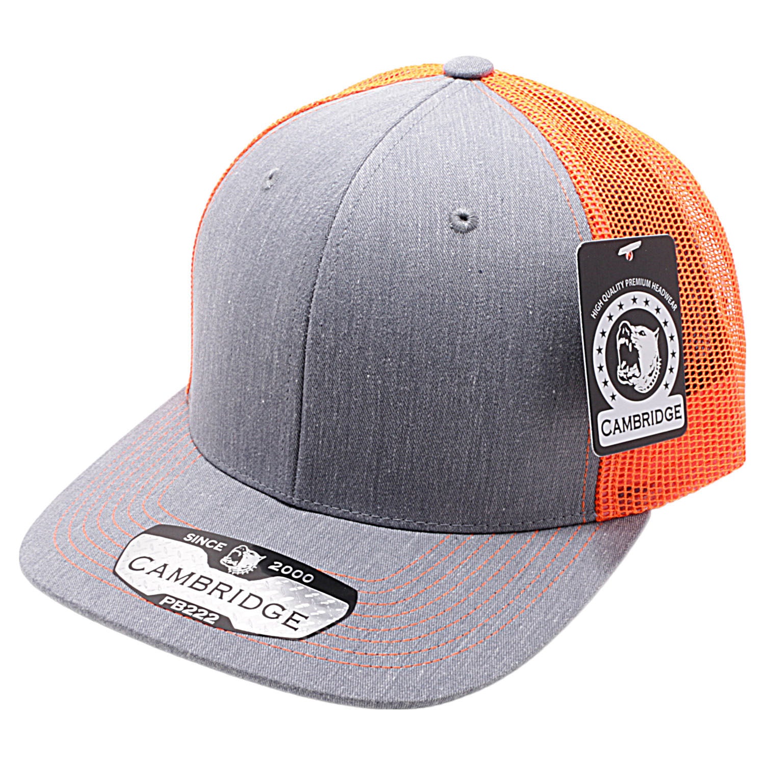 PB222H Pit Bull Cambridge Heather Gray Trucker Hat [Heather