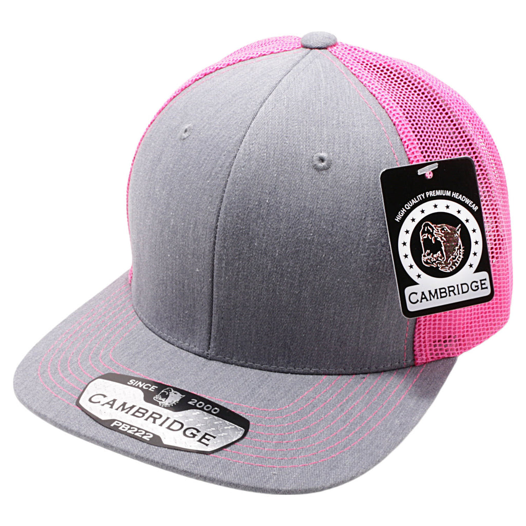 PB222H Pit Bull Cambridge Heather Gray Trucker Hat [Heather Gray/Neon ...