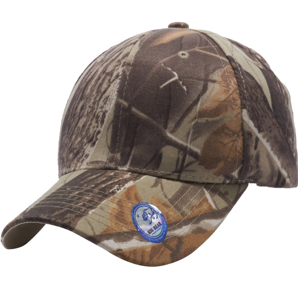 PB128C Pit Bull  Hook And Loop Backstrap With Camo Curved Caps [H.Camo]