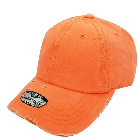 PB136V Pit Bull Distressed Vintage Cotton Twill Dad Hat [Neon Orange]