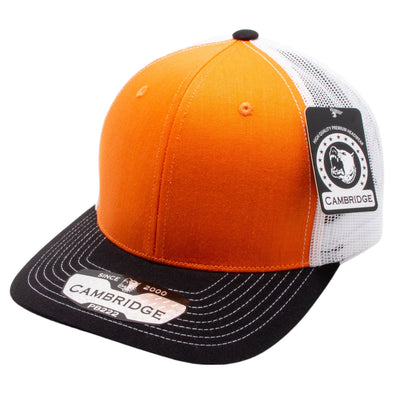 Orange/White/Black Pitbull Cambridge Tri-Color Trucker Hat