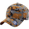 PB128c Pit Bull Hook And Loop Backstrap With Acrylic Curved Caps  [Orange. D. Camo]