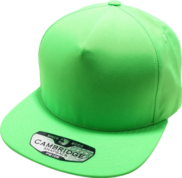 PB106 Pit Bull Cambridge 5 Panel Cotton Snapback Hat [Neon Green]