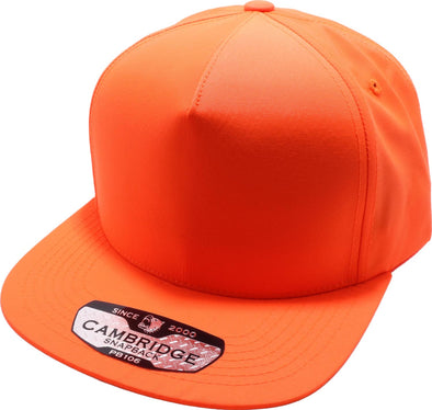 PB106 Pit Bull Cambridge 5 Panel Cotton Snapback Hat [Neon Orange]
