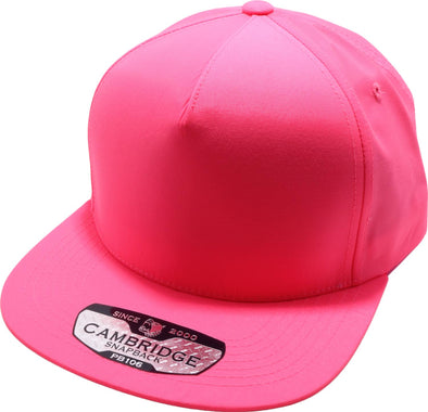 PB106 Pit Bull Cambridge 5 Panel Cotton Snapback Hat [Neon Pink]