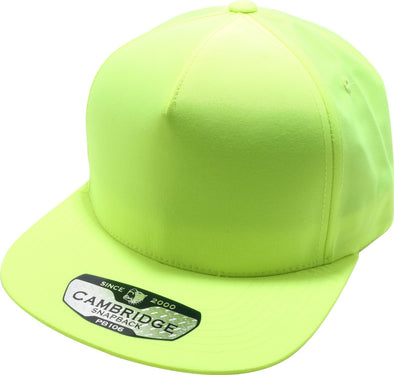 PB106 Pit Bull Cambridge 5 Panel Cotton Snapback Hat [Neon Yellow]