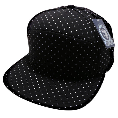 PB120 Pit Bull Polkadot Strapback Hats [Black/White]