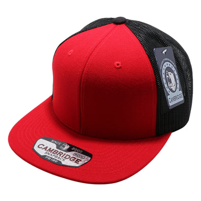 PB180 Pit Bull Wool Blend Trucker Hats  [Red/Black]