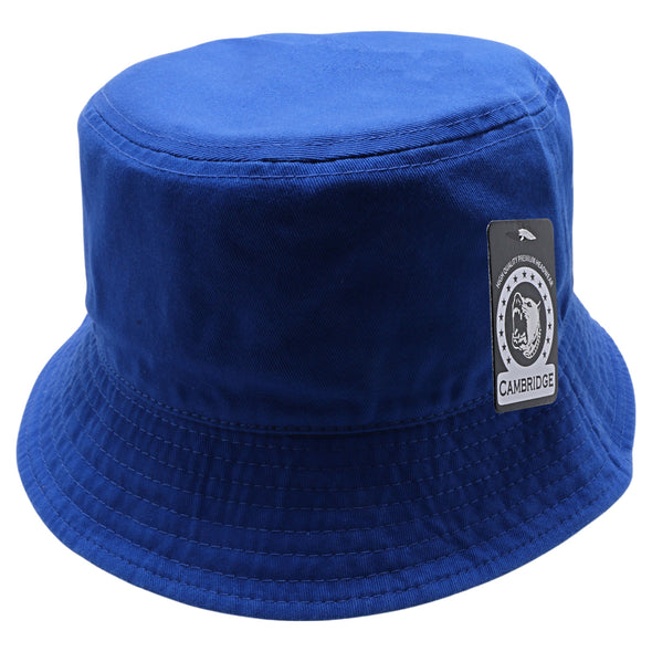 PB183 Pit Bull Plain Washed Cotton Fisherman Bucket Hats [Royal]