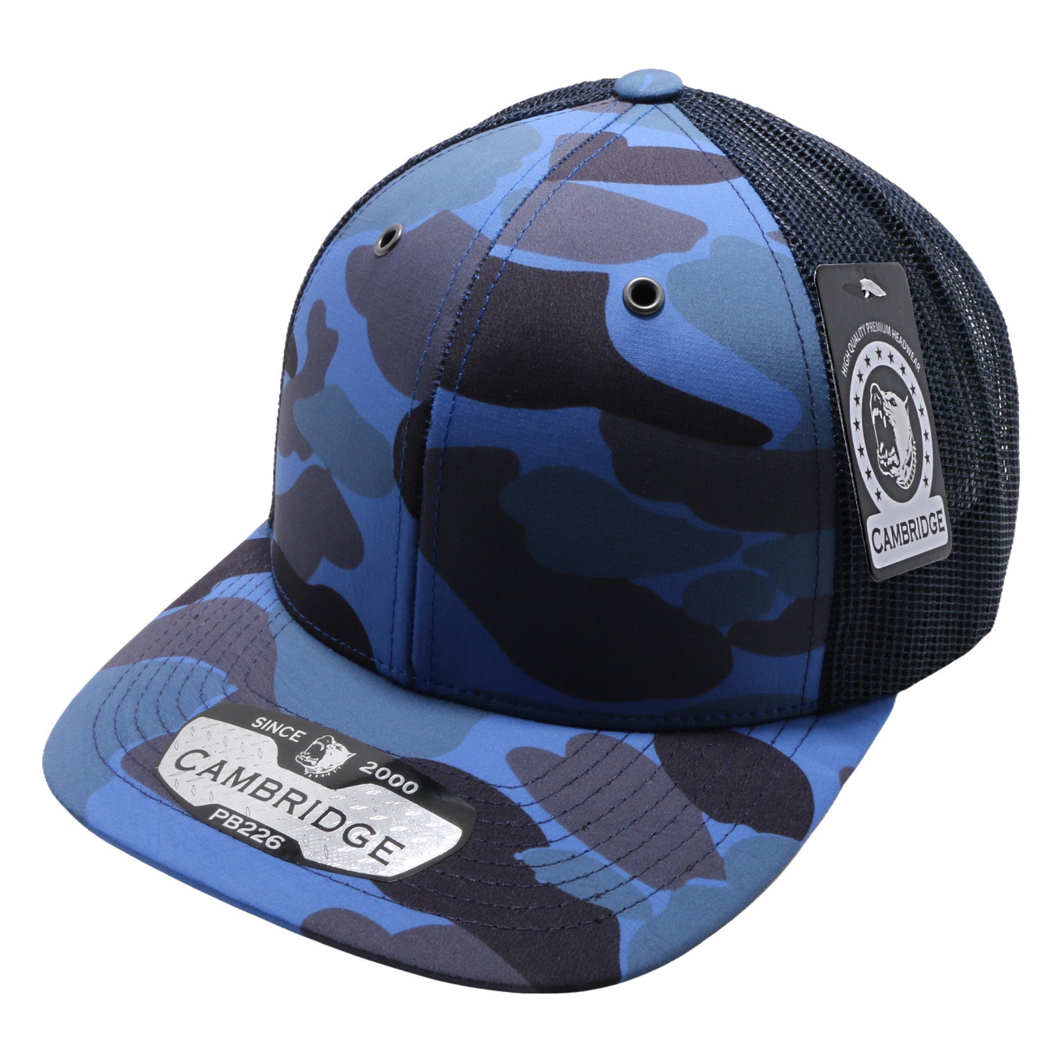 PB226 Pit Bull Cambridge Shiny Camo Trucker Hat Wholesale