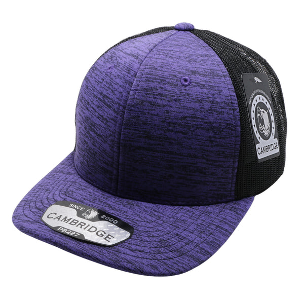 PB227 Pit Bull Cambridge Space Dyed Mesh Trucker Hats [Purple/Black]