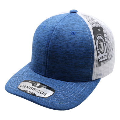 PB227 Pit Bull Cambridge Space Dyed Mesh Trucker Hats [Royal/White]