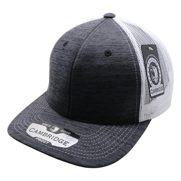 PB227 Pit Bull Cambridge Space Dyed Mesh Trucker Hats [Black/White]