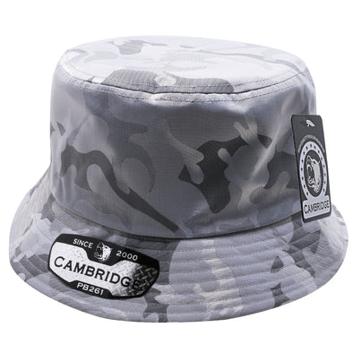 PB261 Pit Bull Cambridge Shiny Camo Bucket Hats [Light Grey]