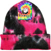 PB266 Pit Bull Tie Dye Cuffed Knit  Beanie Hats  [Black/Pink]