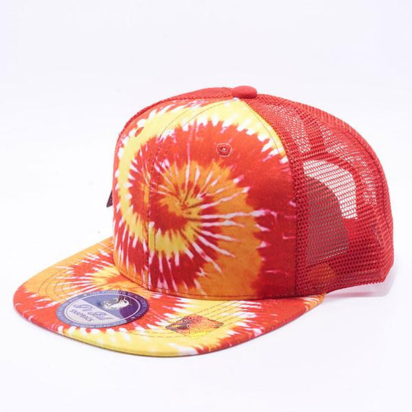 Pit Bull Tie Dye Trucker Hats Wholesale [Red]